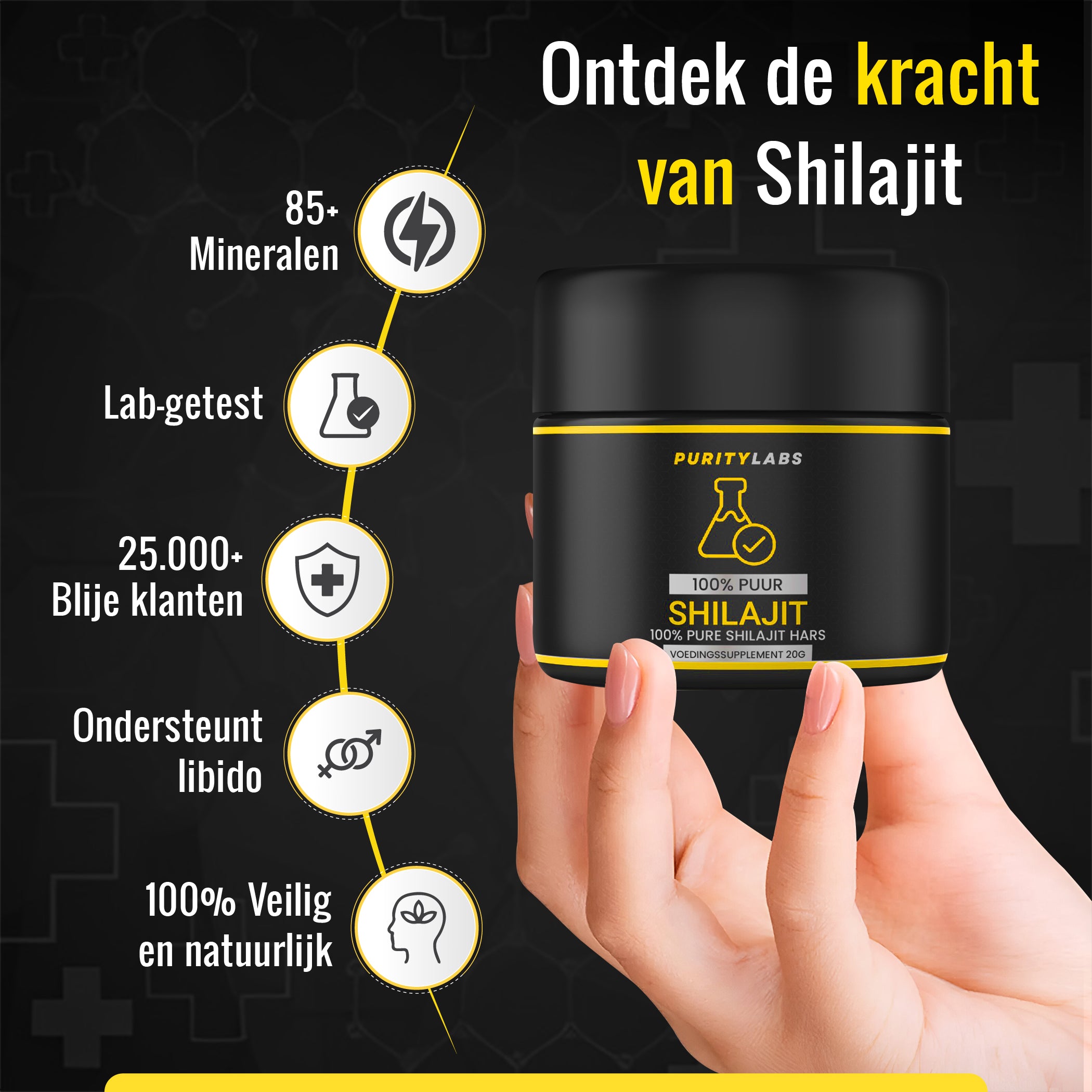 PurityLabs Shilajit Resin - 2+1 Gratis (Tijdelijk Beschikbaar)