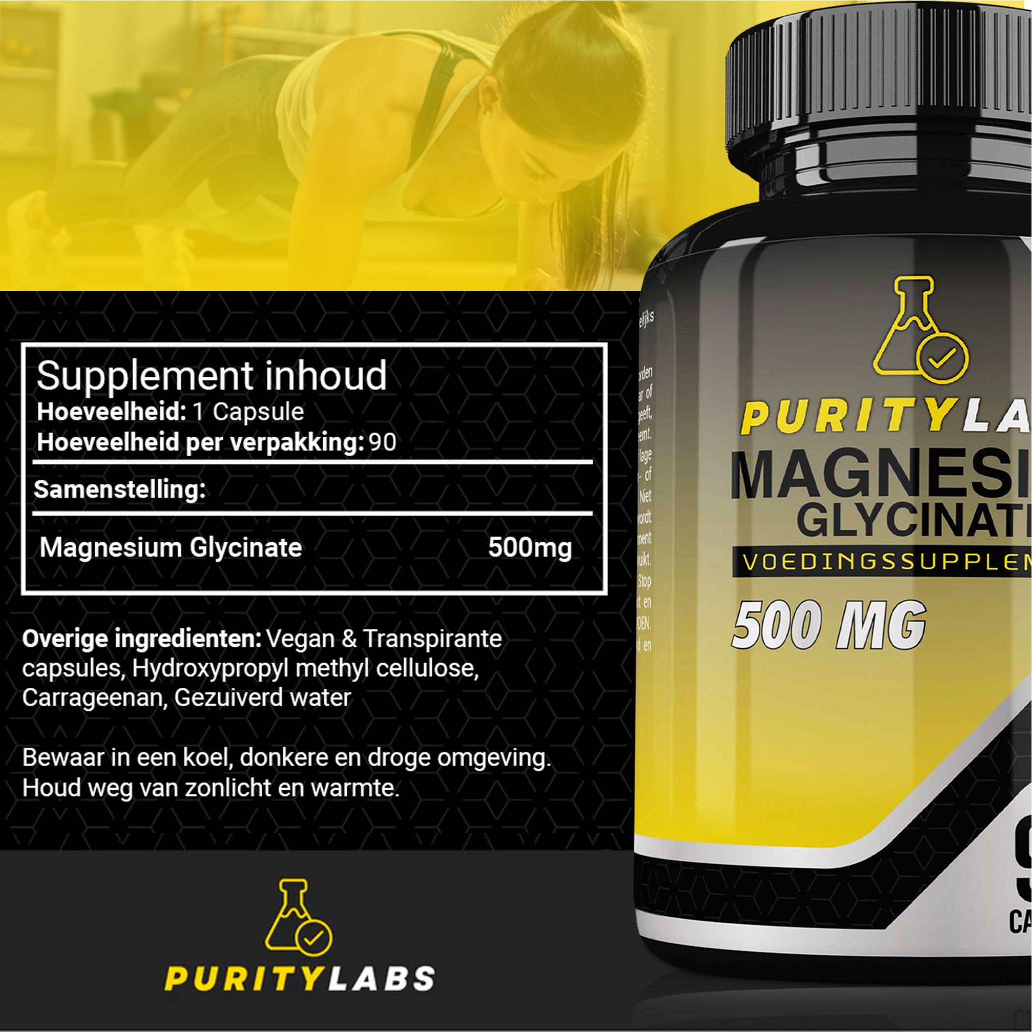 PurityLabs Magnesium Glycinate - 4 Pack
