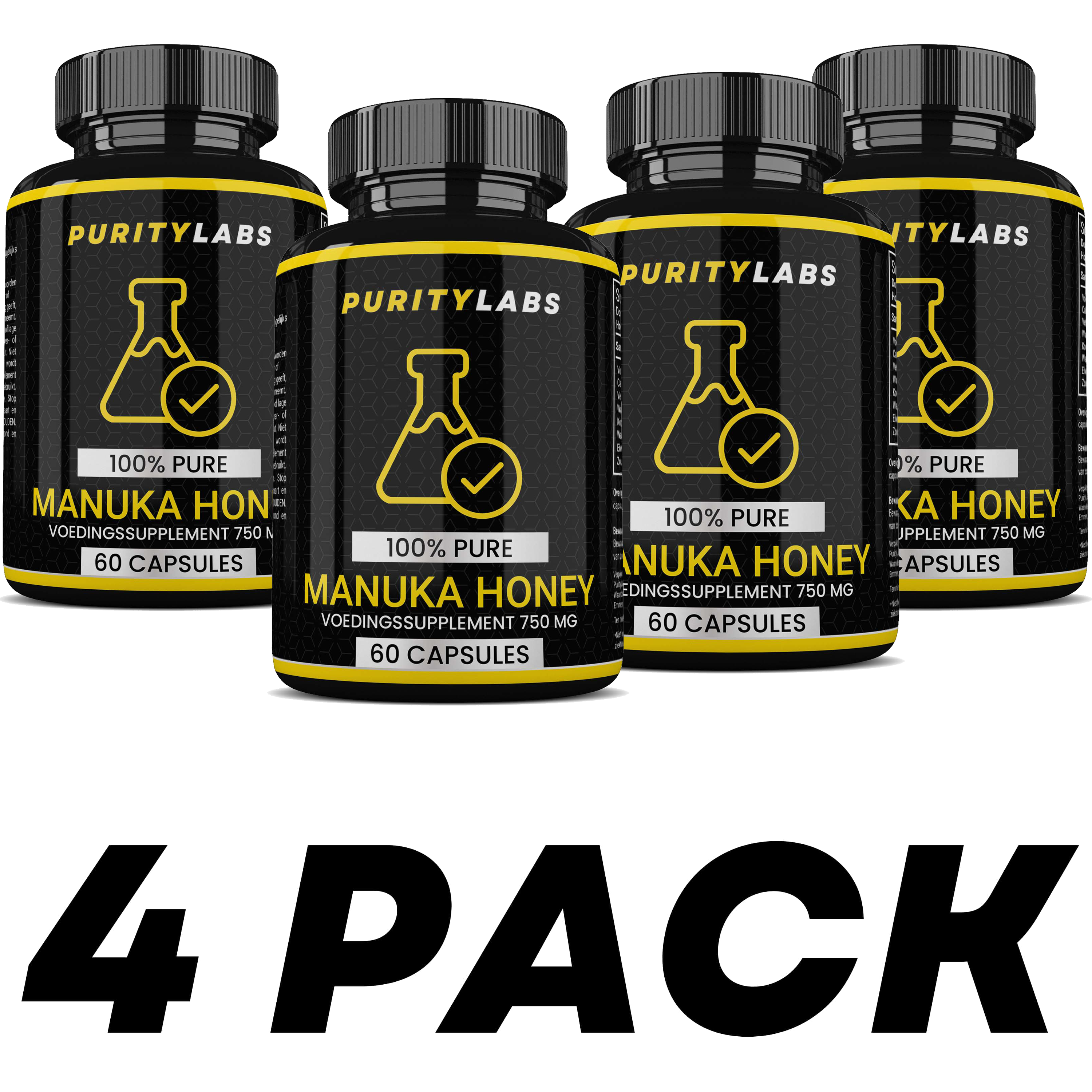 PurityLabs Manuka Honey - 4 Pack